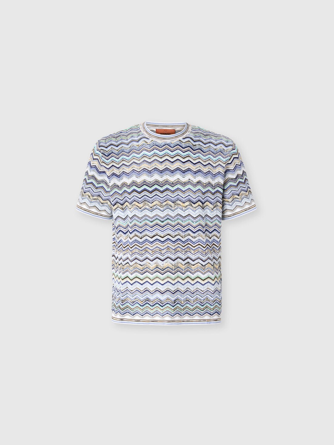 T-shirt in maglia di cotone chevron multicolor - YES SHOPT-shirtMISSONIUS26SL0J BK01HR-IT 425021505742771