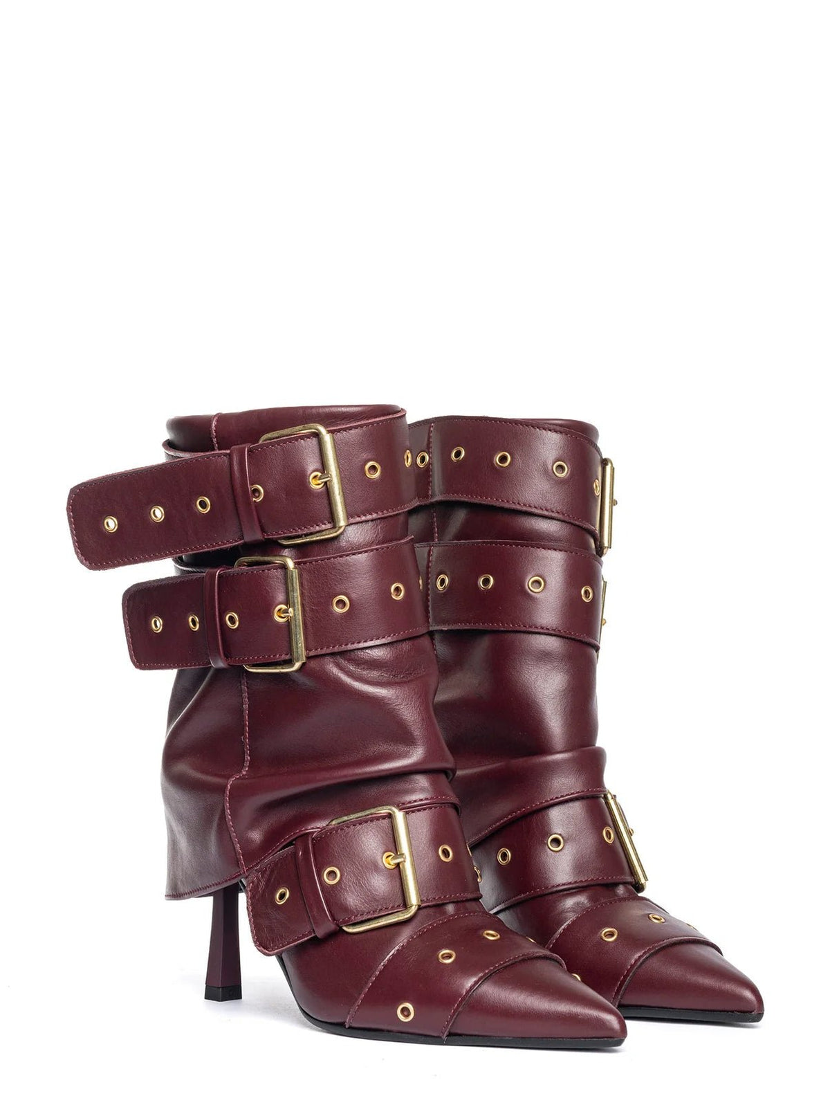 Stivale Vanda bordeaux con fibbie - YES SHOPStivaliGISEL MOIRE'VANDA-IT 364070700160971