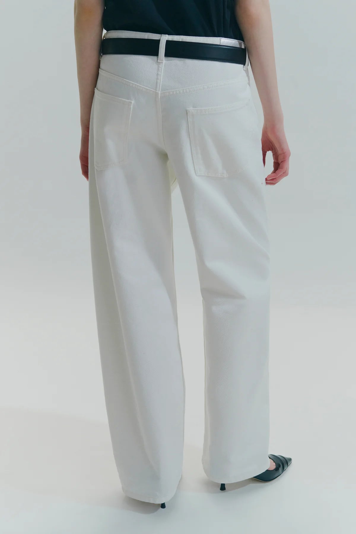 Jeans bianco con foulard logato in seta - YES SHOPJeansCIRCUS HOTELH6WY24-IT 34