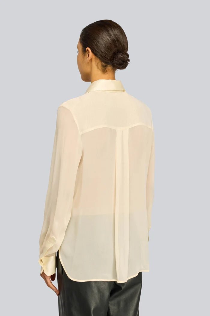 Camicia Floelle in geogette burro con collo e polsini in raso - YES SHOPCamicieSEMICOUTURES6WU10-IT 347582596669871