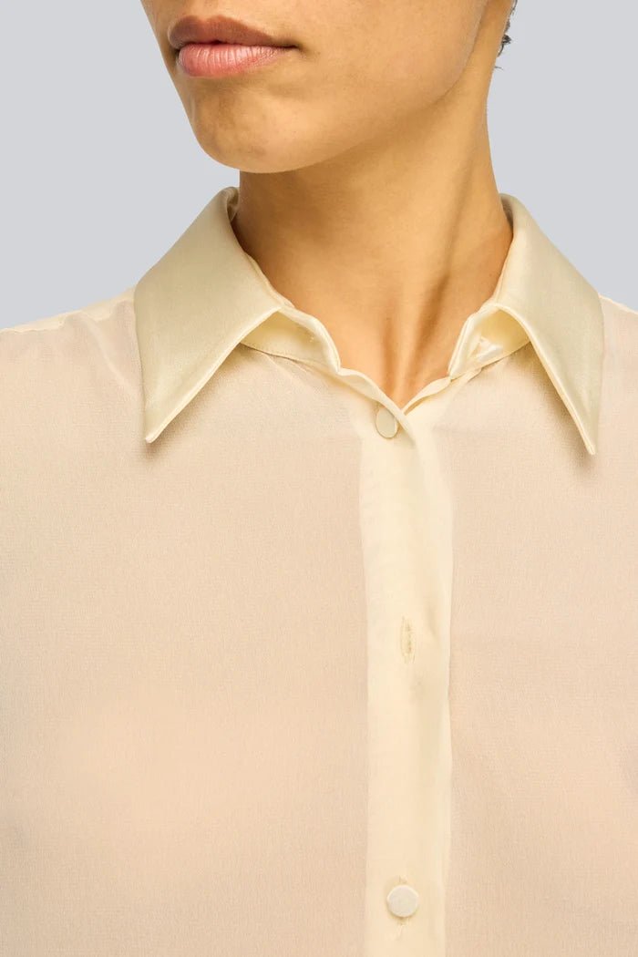 Camicia Floelle in geogette burro con collo e polsini in raso - YES SHOPCamicieSEMICOUTURES6WU10-IT 347582596669871