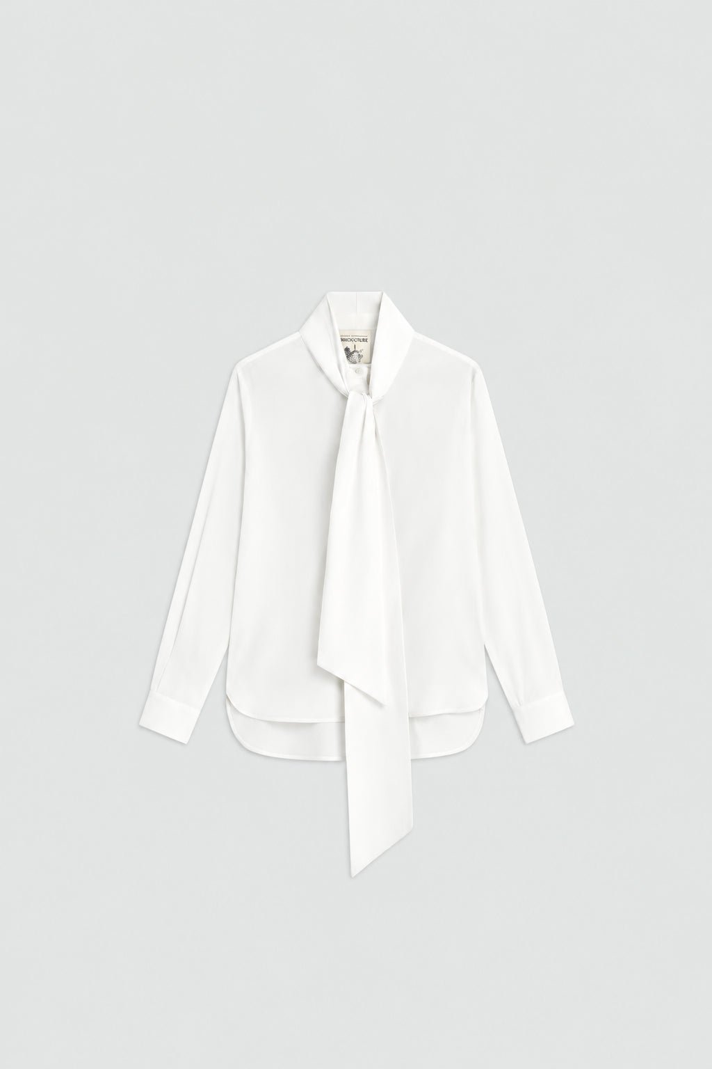 Blusa Rosaline in cotone bianca con fiocco - YES SHOPBluseSEMICOUTUREY6WK05-IT 342862596669871