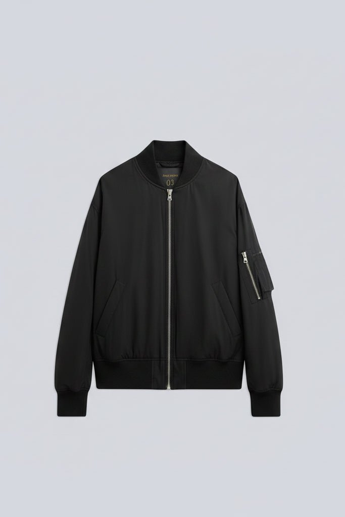 Bomber Ada oversize nero con polsini e fondo a costine - YES SHOPGiubbottiSEMICOUTUREY6WW03-IT 349182596669871