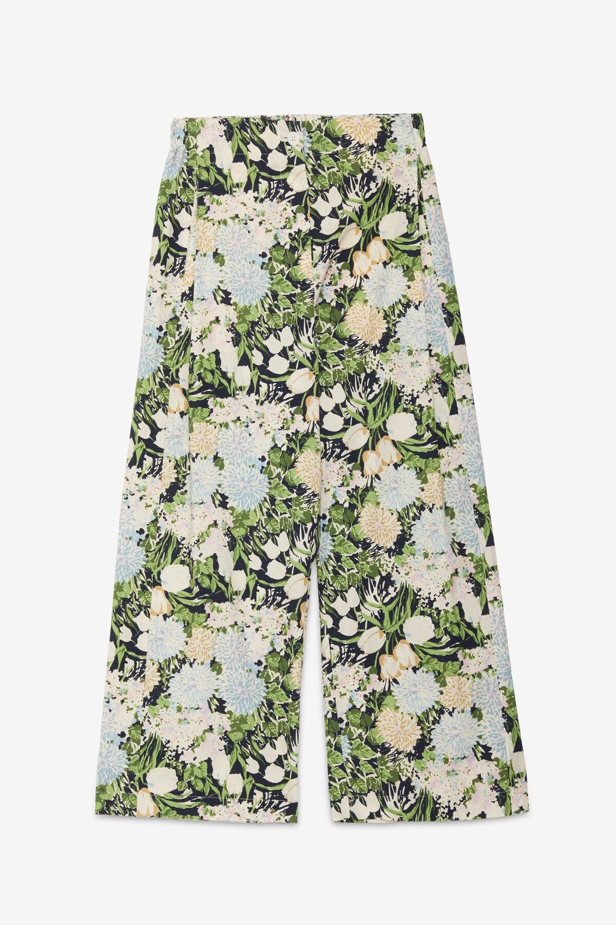 Pantalone ampio con stampa floreale verde - YES SHOPPantaloniOTTOD'AMEDP0041-IT 347265549676771