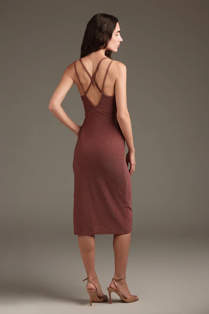 Abito midi amaranto in lurex - YES SHOPBeachwearCOTAZURVSC61101-XXS