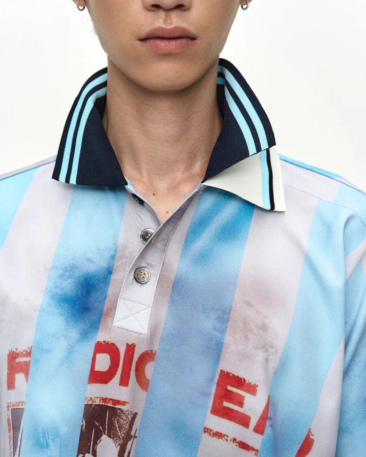 Polo da calcio azzurra a strisce - YES SHOPPoloANDERSON BELLATB1549M-XXS