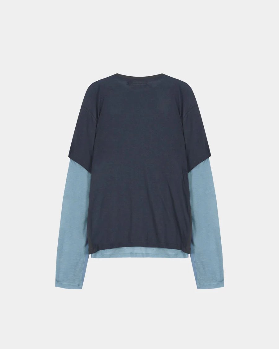 T-shirt Brad blu a strati doppiata - YES SHOPT-shirtANDERSON BELLATB1531M-XXS