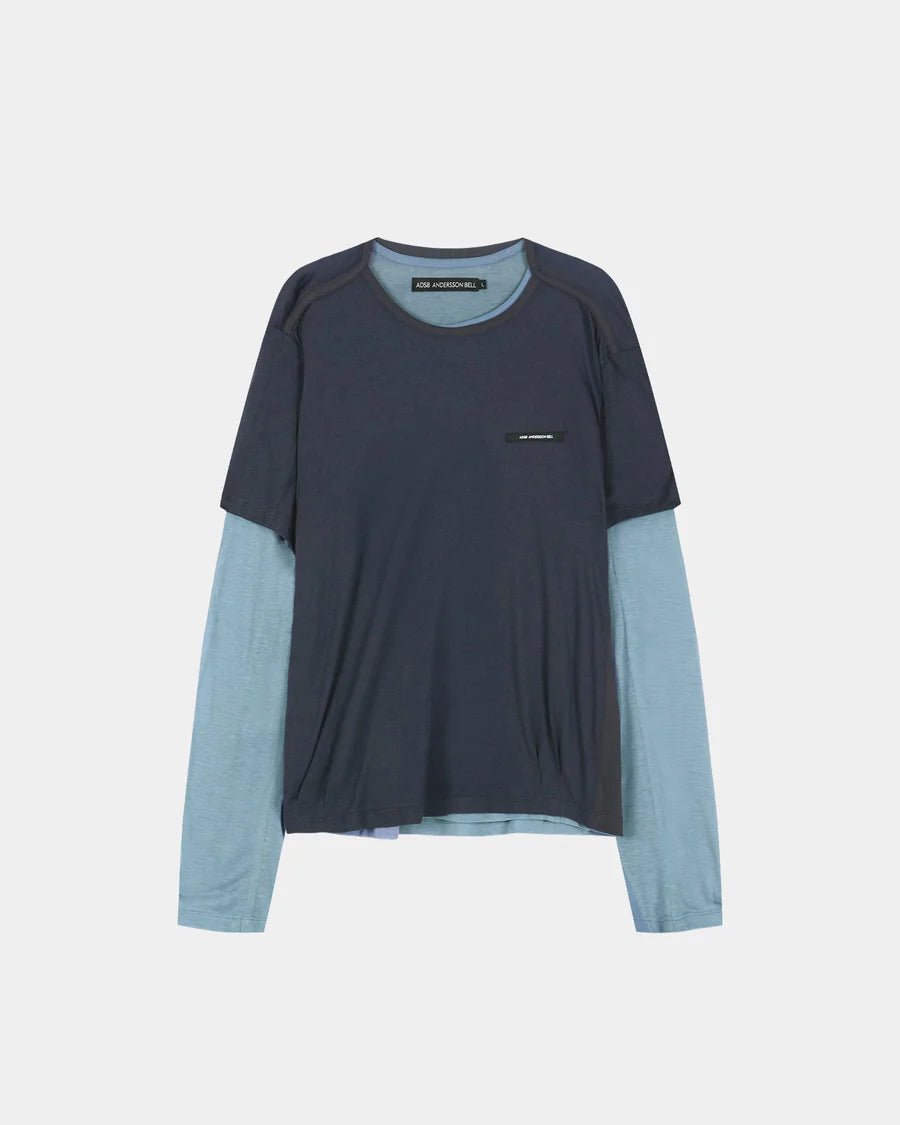T-shirt Brad blu a strati doppiata - YES SHOPT-shirtANDERSON BELLATB1531M-XXS