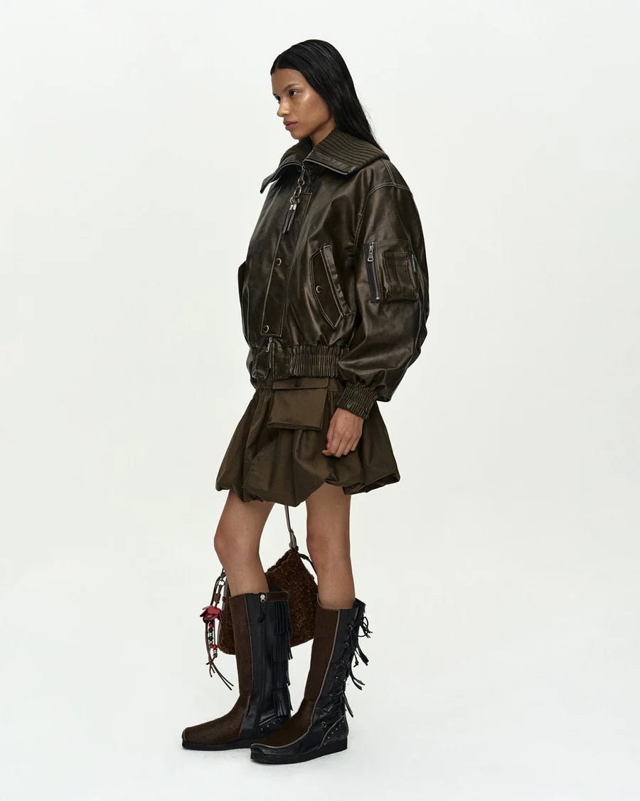 Gonna cargo a palloncino verde khaki - YES SHOPGonneADSB ANDERSSON BELLAPA897W-IT 34