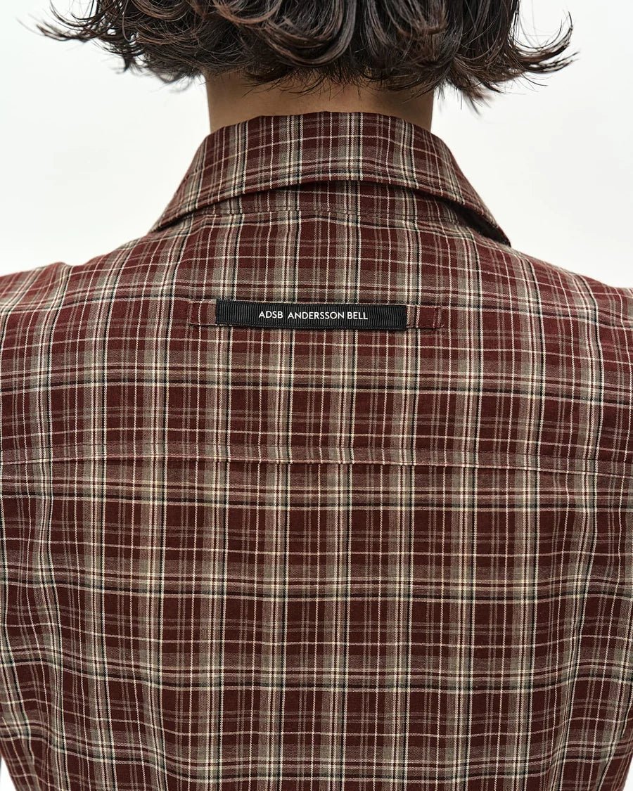 Camicia smanicata check bruciato con orlo tondo - YES SHOPCamicieADSB ANDERSSON BELLATB1569W-XXS