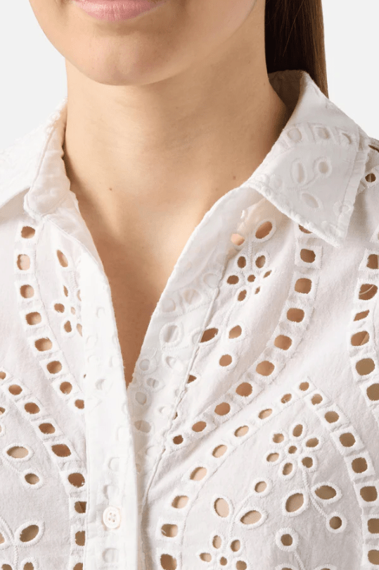 Camicia Cristal bianca in pizzo sangallo - YES SHOPCamicieMC2 SAINT BARTHCYS0001/01000L-XXS1325556742771