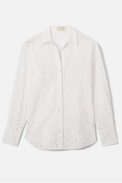 Camicia Cristal bianca in pizzo sangallo - YES SHOPCamicieMC2 SAINT BARTHCYS0001/01000L-XXS1325556742771