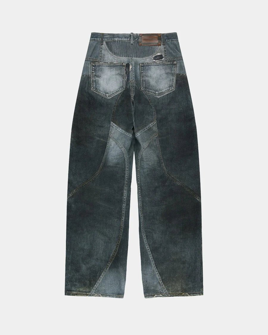 Jeans biker stampa trompe l'oeil - YES SHOPJeansADSB ANDERSSON BELLAPA919U-W24