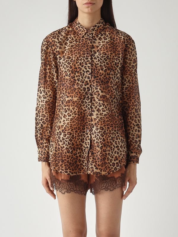 Camicia Brigitte in seta voile stampa maculata - YES SHOPCamicieMC2 SAINT BARTHBRIG001/00168L-XXS