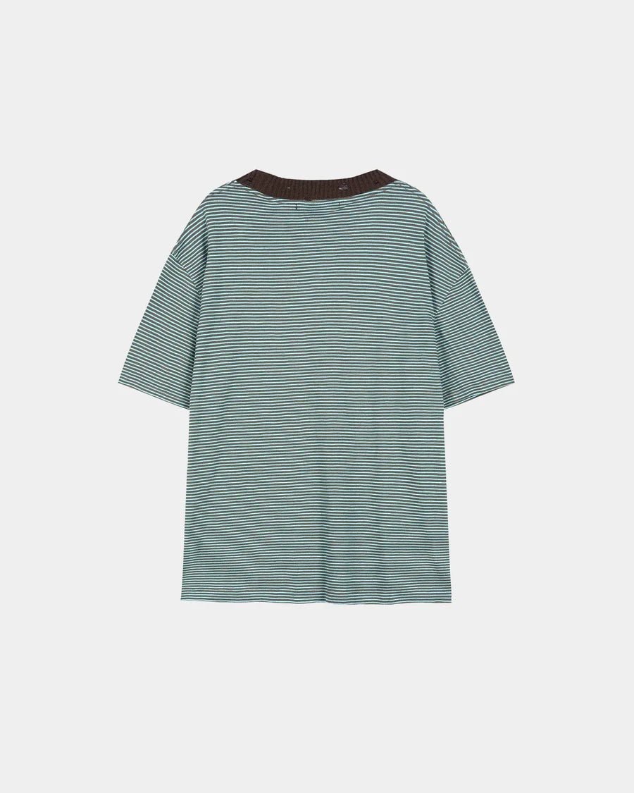 T-shirt a righe menta e logo a cuore - YES SHOPT-shirtANDERSON BELLATB1458M-XXS