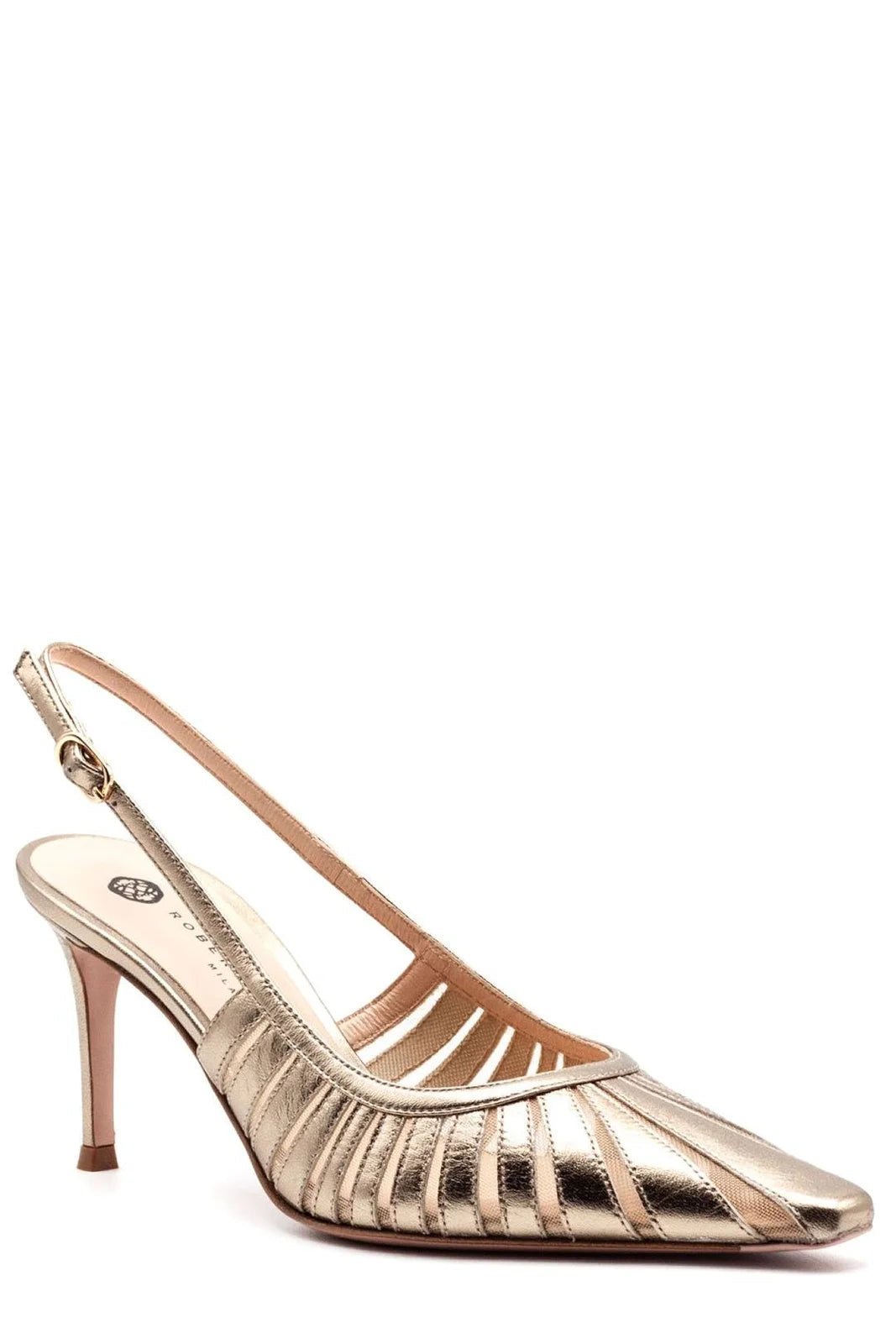 Slingback Ade in pelle e tessuto platino - YES SHOPScarpe elegantiROBETO FESTAADE-IT 361478349676771