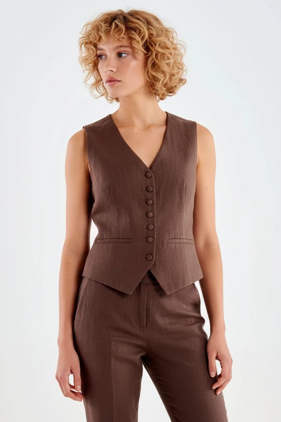 Gilet con bottoni testa di moro - YES SHOPGiletVICOLOTAB1582-07883422579871