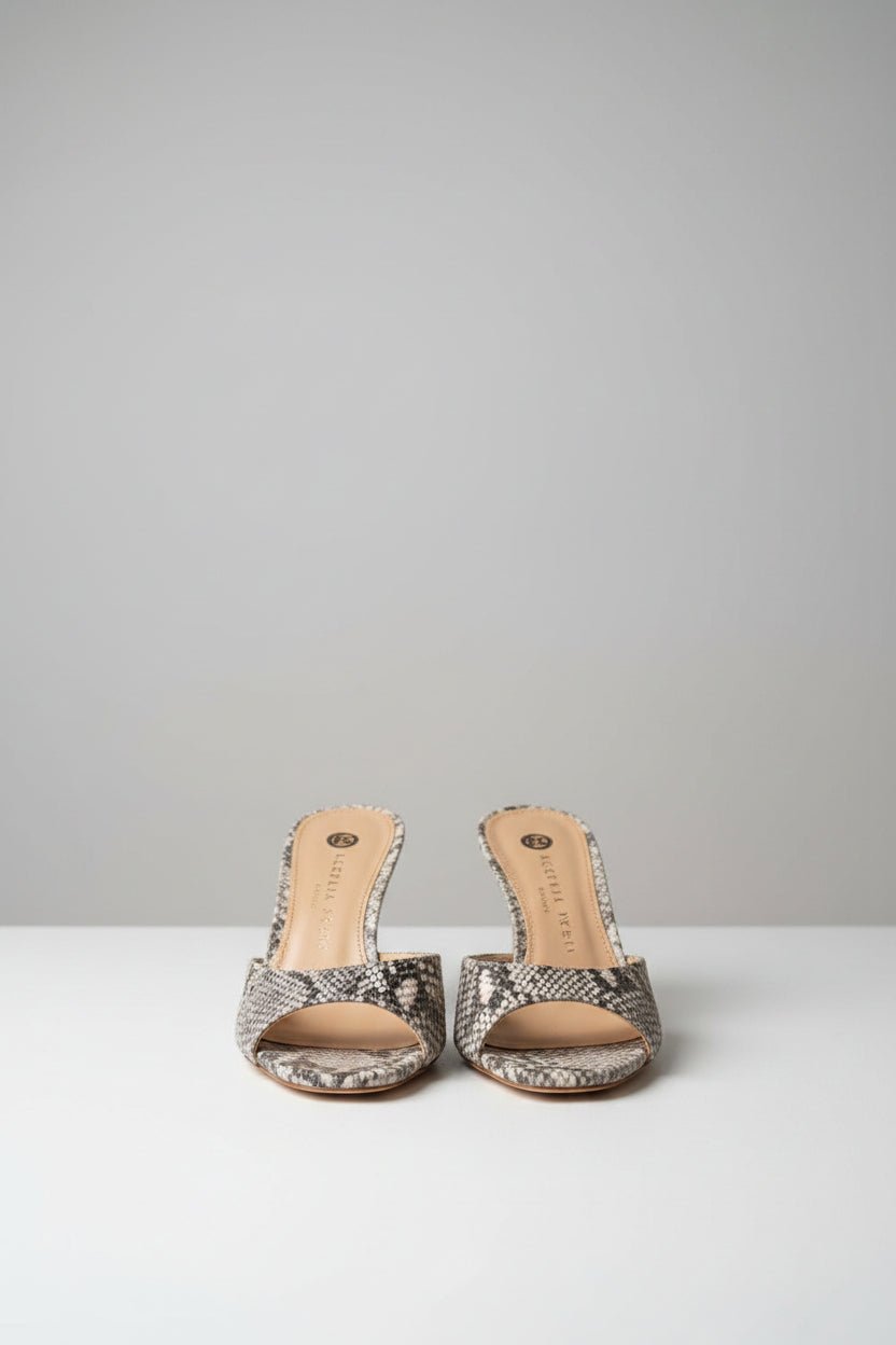 Mule in pelle bianca pitonata e inserti oro - YES SHOPScarpe elegantiROBETO FESTABOA-IT 369996999843771