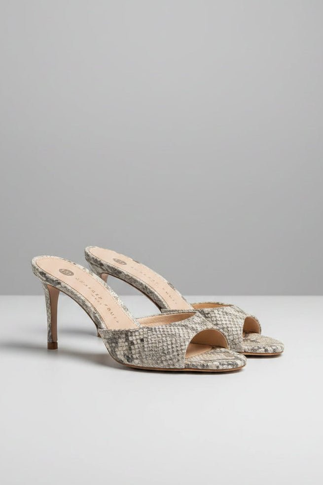 Mule in pelle bianca pitonata e inserti oro - YES SHOPScarpe elegantiROBETO FESTABOA-IT 369996999843771