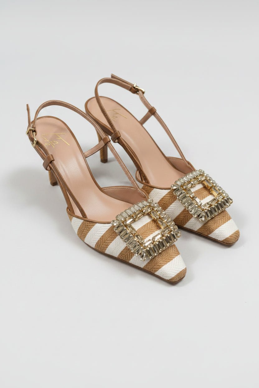 Slingback Julien cuoio con punta rigata e fibbia gioiello oro - YES SHOPScarpe elegantiROBETO FESTAJULIEN-IT 367578349676771