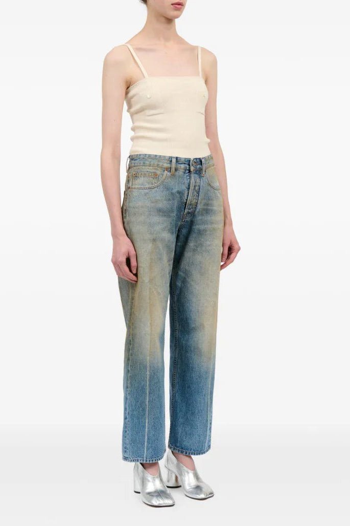 Jeans MM6 5 tasche sabbiato degradè - YES SHOPJeansMM6 MAISON MARGIELAS62LB0217-M30055-W24