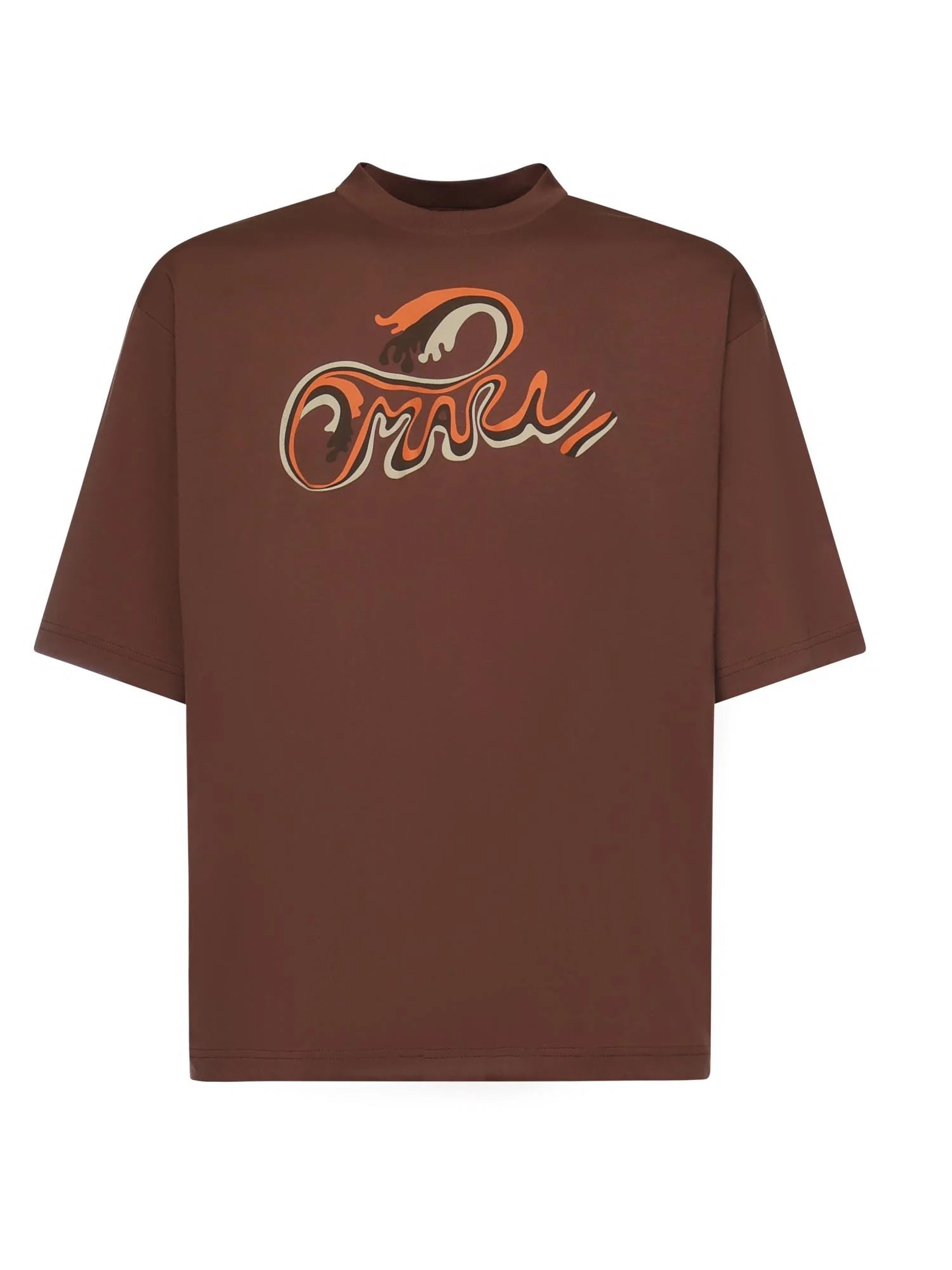 T-shirt marrone con stampa - YES SHOPT-shirtMARNIHUMU02230P USCY76-IT 425497214652771