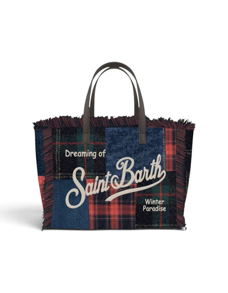 Borsa Colette patchwork in denim tartan - YES SHOPBorse a tracollaMC2 SAINT BARTHCOL0045/00597M-Taglia unica