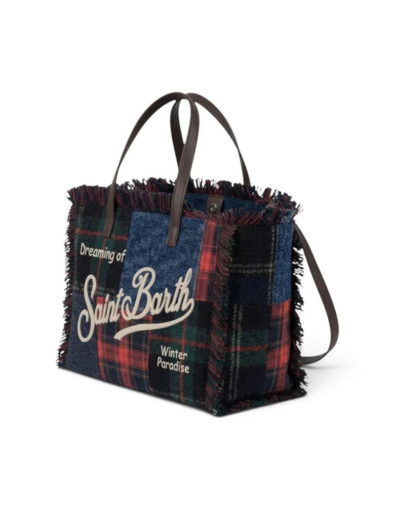 Borsa Colette patchwork in denim tartan - YES SHOPBorse a tracollaMC2 SAINT BARTHCOL0045/00597M-Taglia unica