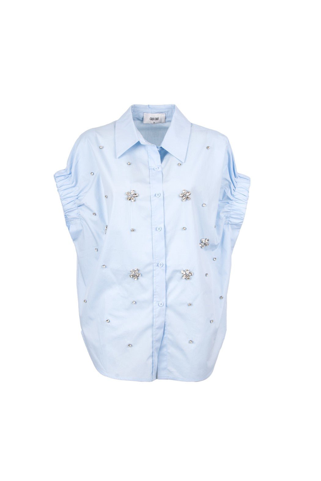Camicia Mozia azzurra con applicazioni - YES SHOPCamicieODI' ODI'MOZIA-XXS