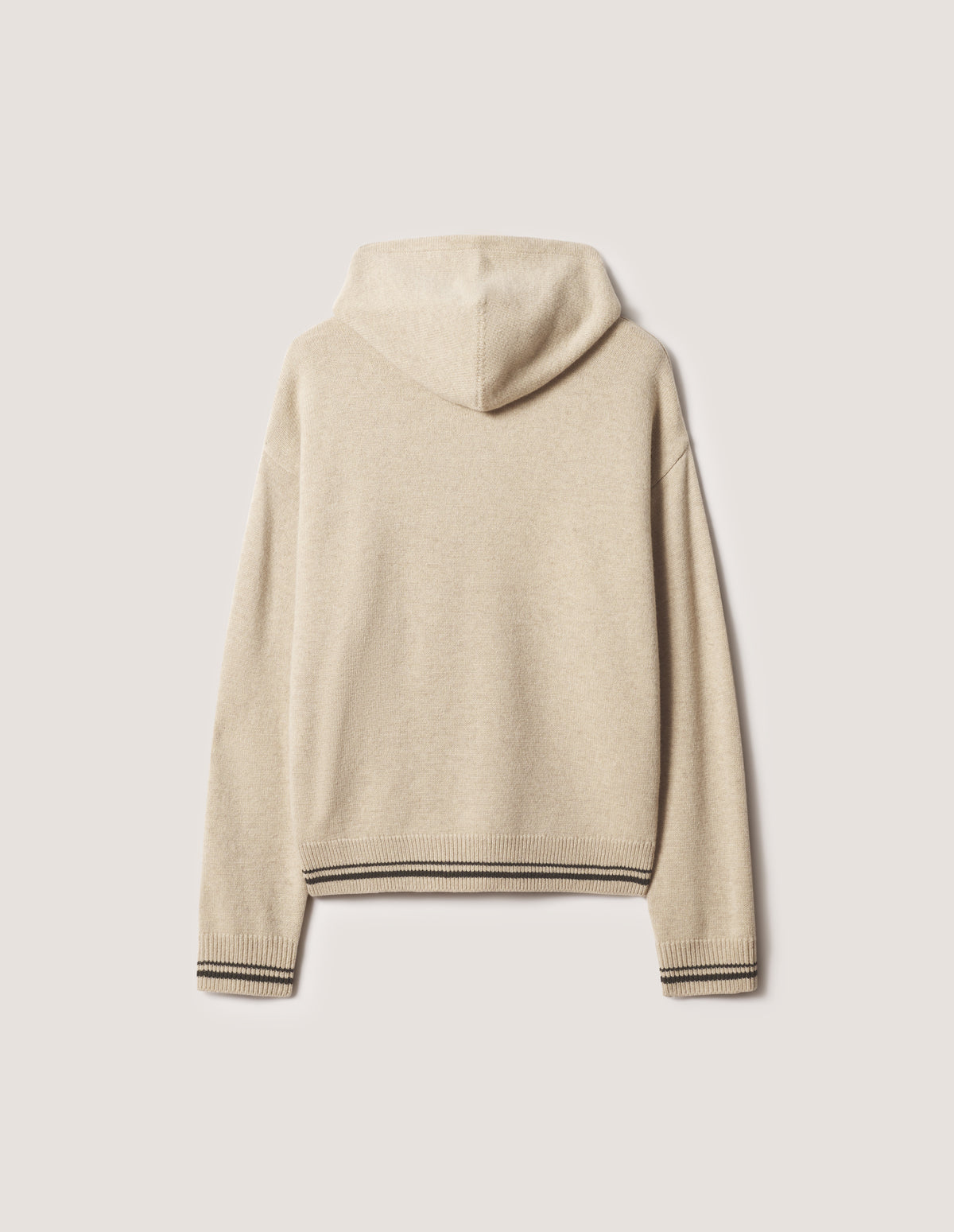 Maglia in lana beige con cappuccio e logo - YES SHOPMaglioniMAISON KITSUNEMRMKJ08KT 1171-31759855091971