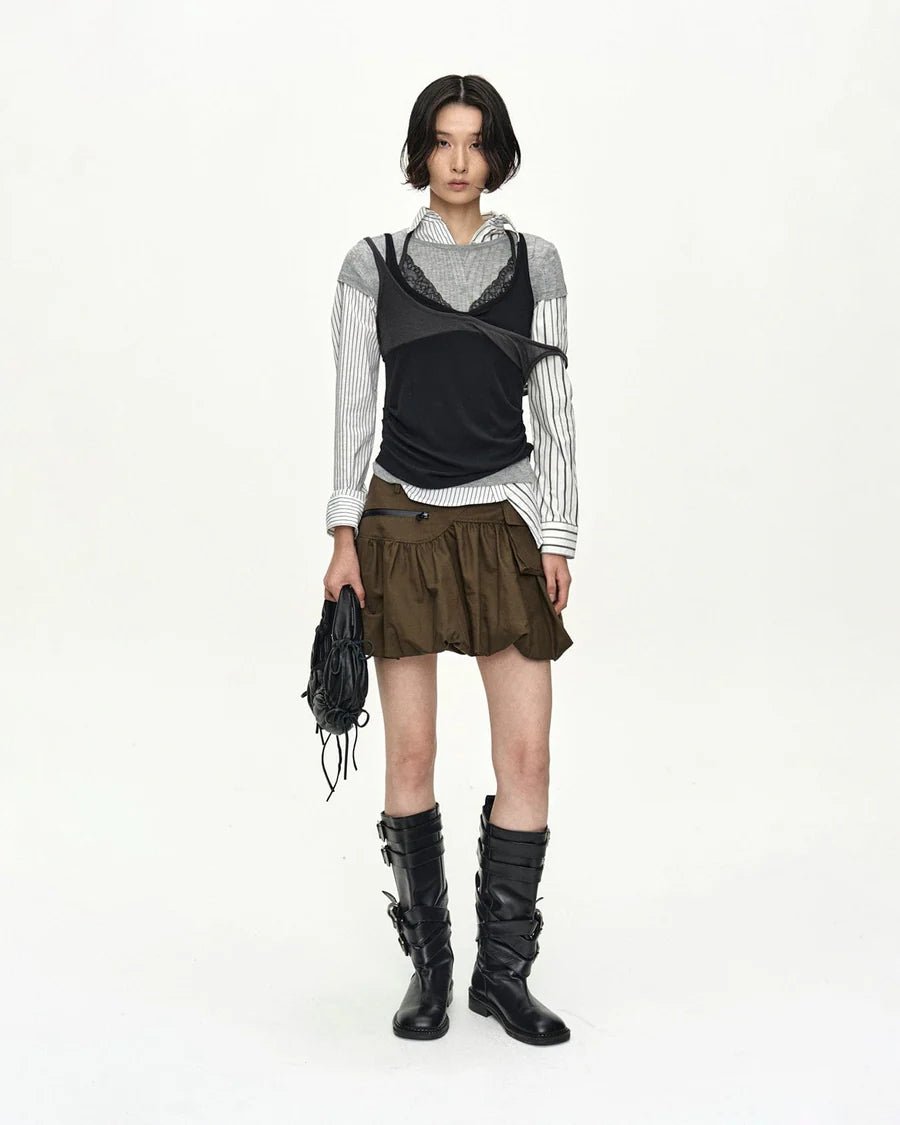 Camicia twist bianca a righe - YES SHOPca,ADSB ANDERSSON BELLATB1463W-XXS