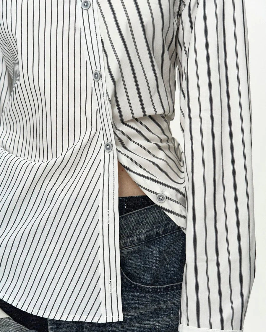 Camicia twist bianca a righe - YES SHOPca,ADSB ANDERSSON BELLATB1463W-XXS
