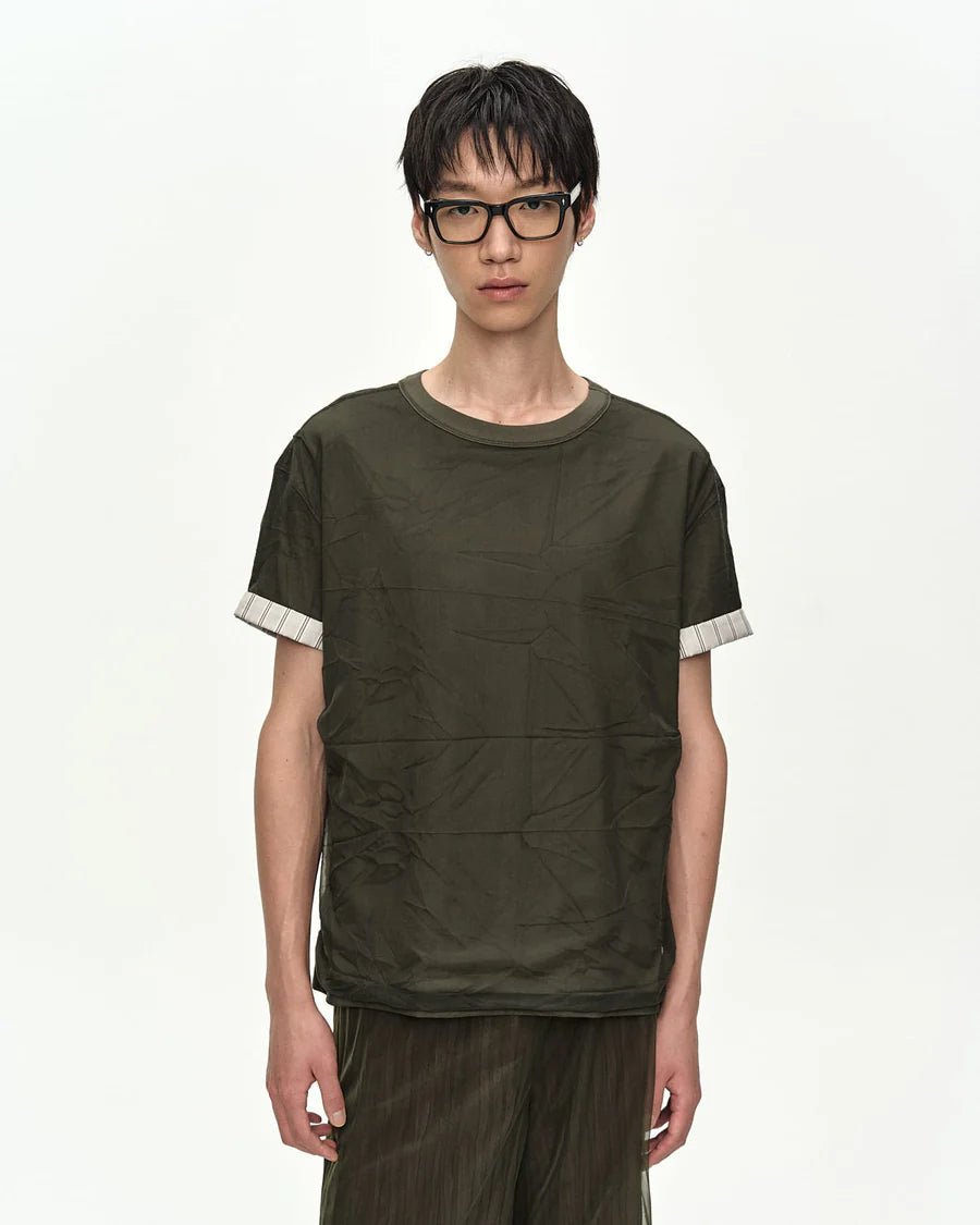 T-shirt verde sovrapposta - YES SHOPT-shirtANDERSON BELLATB1543M-XXS