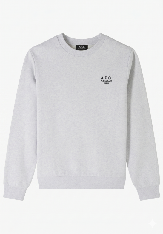 Felpa girocollo " rue madame " grigio chiaro - YES SHOPFelpeA.P.C.COHBV-M27913-XXS