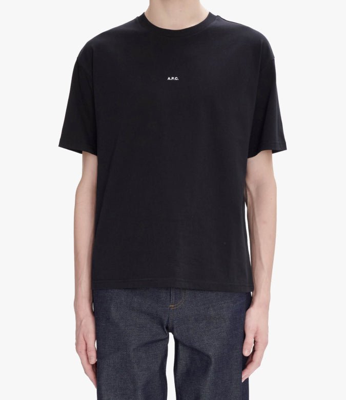 T-shirt boxy fit nera con micro logo - YES SHOPT-shirtA.P.C.COHBW-H26386-XXS8904438141771