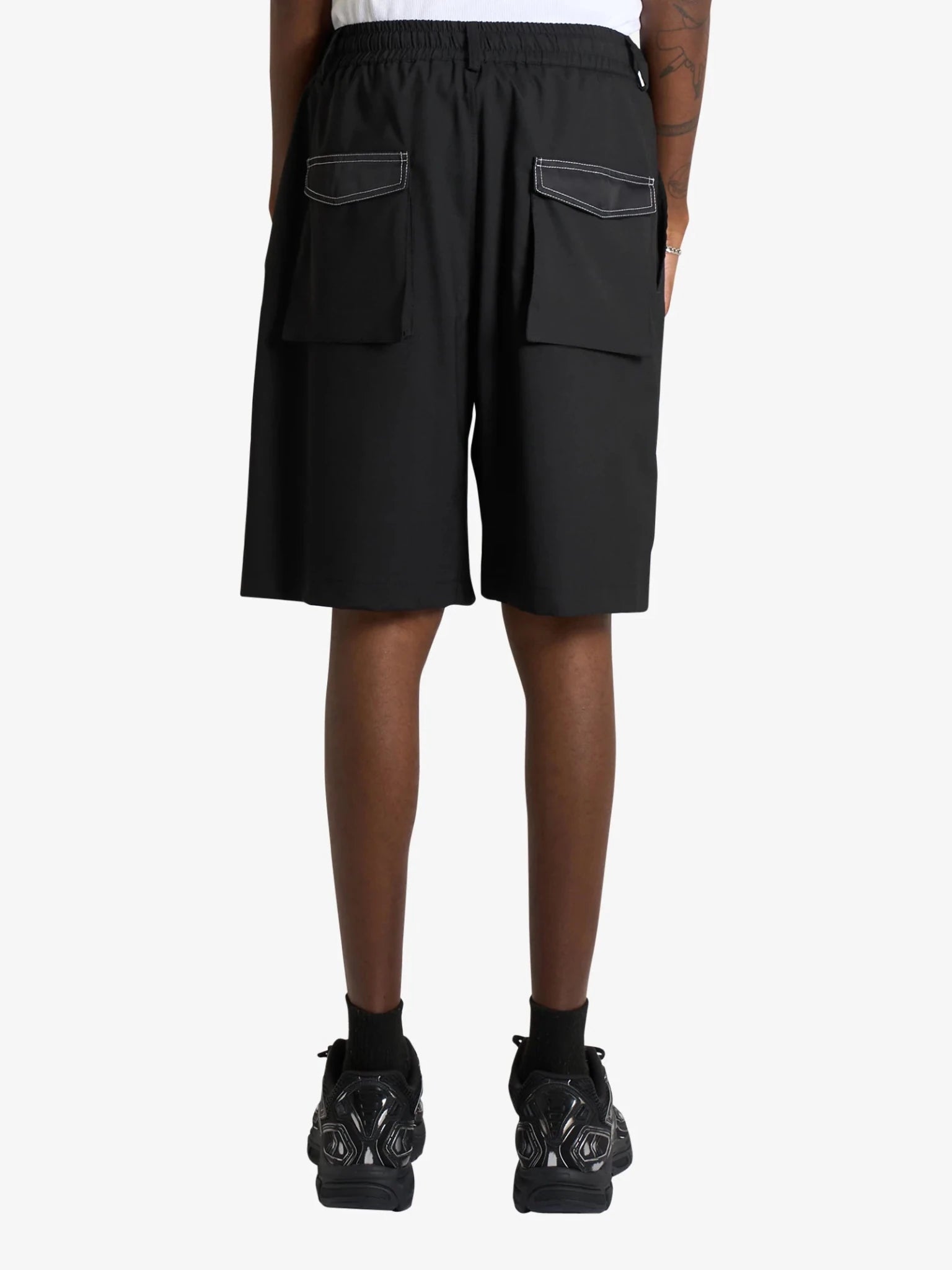 Bermuda cargo nero in misto lana - YES SHOPBermudaDARK LABELDRKS274-XXS