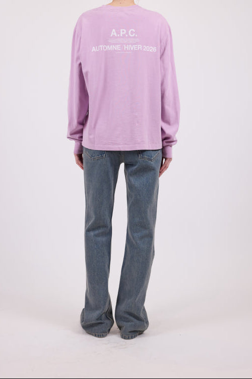 T-shirt a maniche lunghe lilla - YES SHOPT-shirtA.P.C.COHBS-M26479-XXS