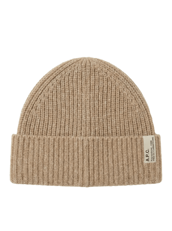 Cappello Noa in lana beige a coste con logo - YES SHOPCappelliA.P.C.WVBBR-M25119-Taglia unica