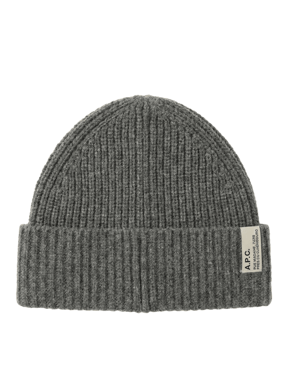 Cappello Noa in lana grigio a coste con logo - YES SHOPCappelliA.P.C.WVBBR-M25119-Taglia unica