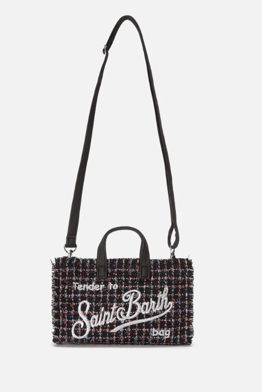 Phone bag in tweed nera - YES SHOPBorse a tracollaMC2 SAINT BARTHPHONE007/00193M-Taglia unica