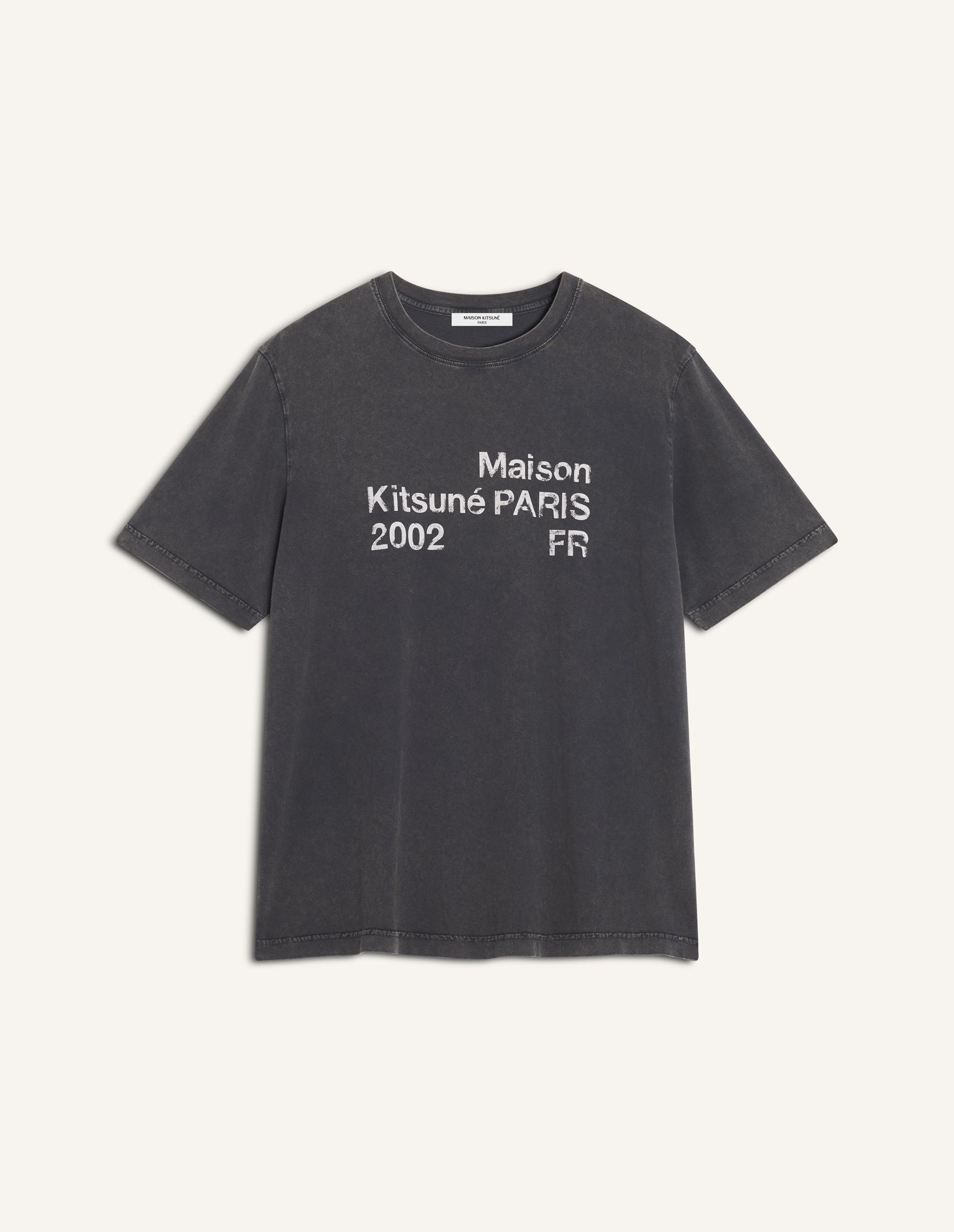 T-shirt grigio effetto sbiadito con logo - YES SHOPT-shirtMAISON KITSUNEPM00124KJ7036-0519-XXS3044208863771