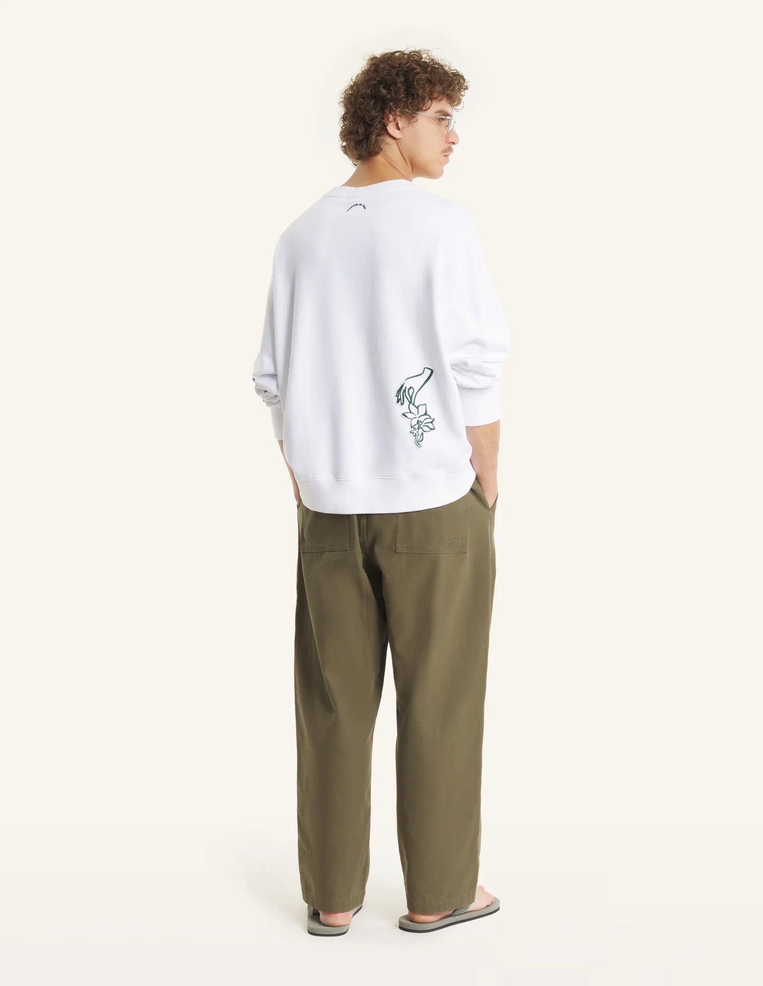 Felpa bianca con stampa francobolli - YES SHOPFelpeMAISON KITSUNEQM00303KM0340-P100-XXS5011108863771