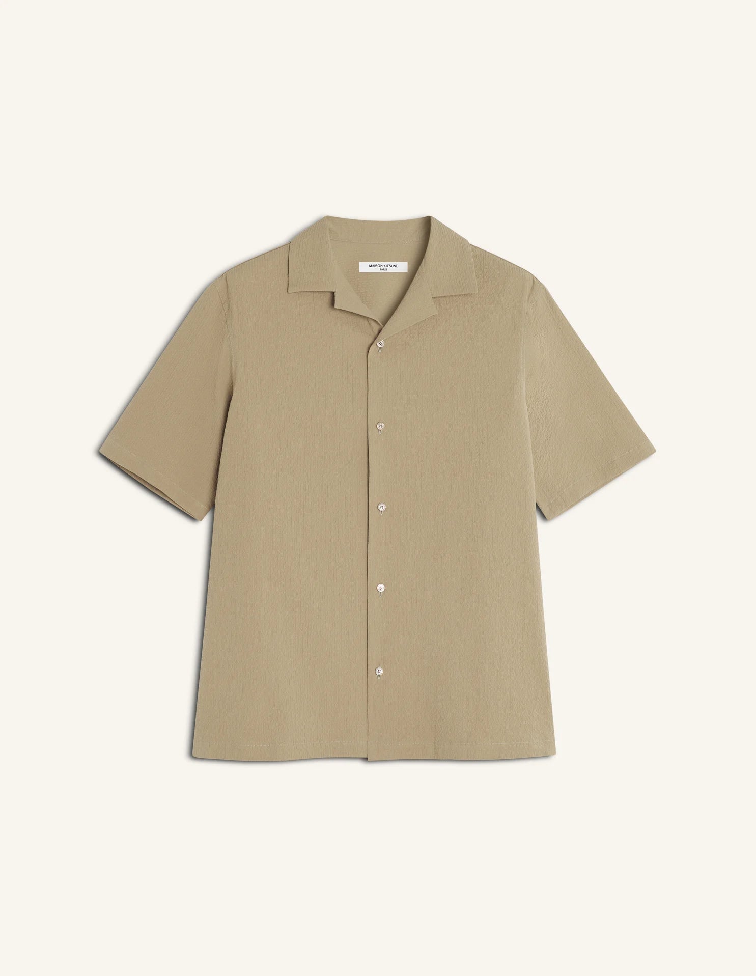 Camicia beige in seersucker - YES SHOPCamicieMAISON KITSUNEQM00407WC5082-XXS1140031776771