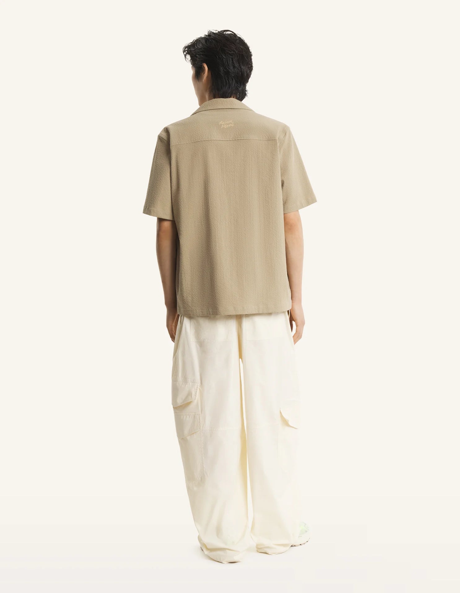 Camicia beige in seersucker - YES SHOPCamicieMAISON KITSUNEQM00407WC5082-XXS1140031776771