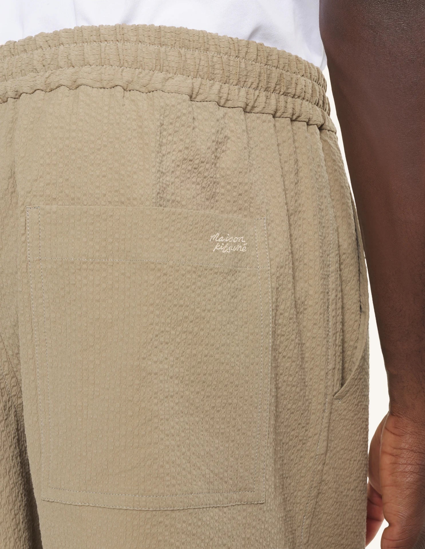 Bermuda beige in seersucker - YES SHOPBermudaMAISON KITSUNEQM01401WC5082-XXS1740031776771