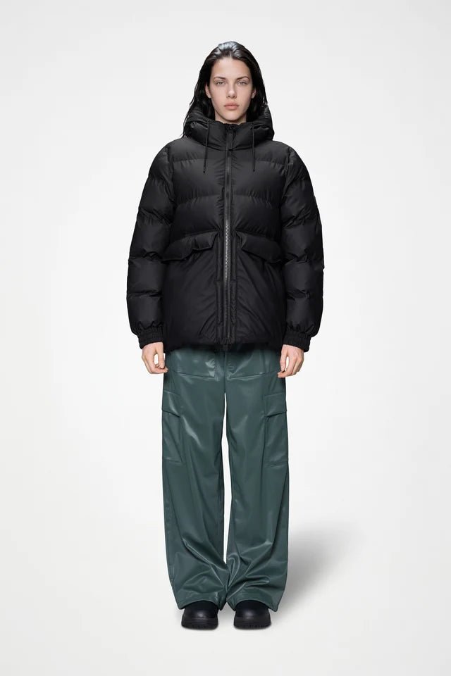 Puffer Alta Aline nero oversize con cappuccio - YES SHOPGiubbottiRAINS16980-37756273710971