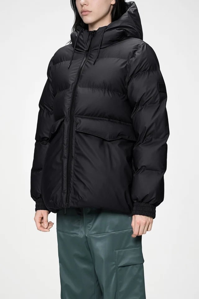 Puffer Alta Aline nero oversize con cappuccio - YES SHOPGiubbottiRAINS16980-37756273710971