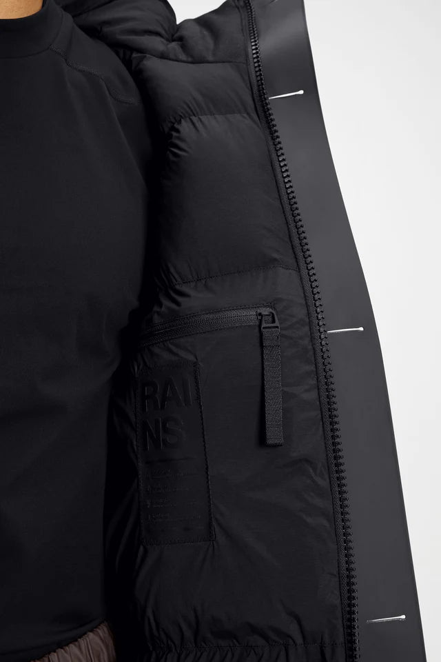 Parka Novi lungo nero con pattina - YES SHOPCappottiRAINS21530-39172473710971