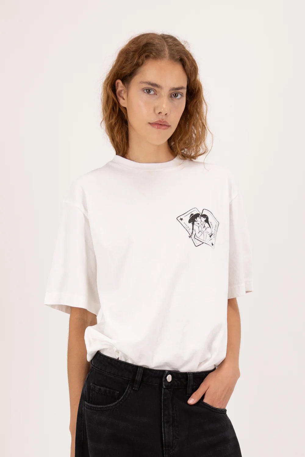 T-shirt boxy bianca Sammy con logo - YES SHOPT-shirtICON DENIMSAMMY-XXS