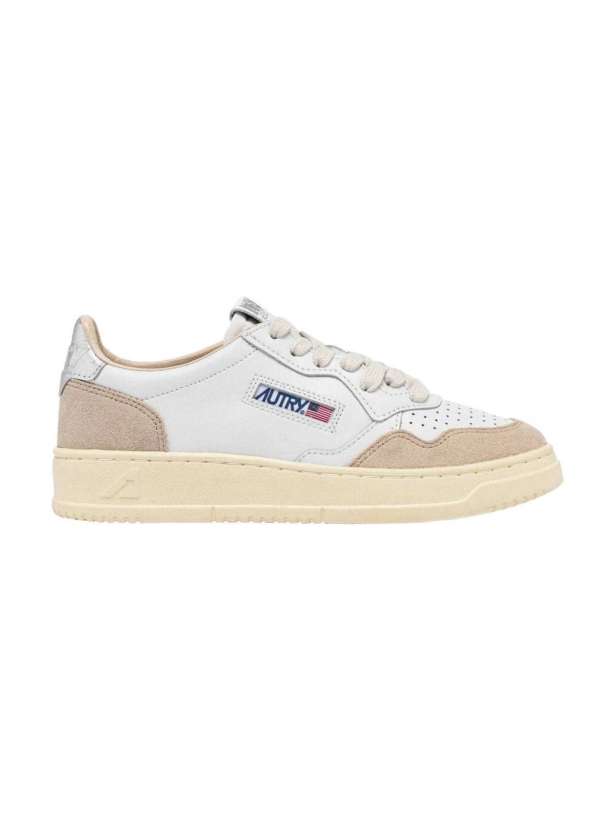Sneakers medalist low pelle e suede bianco argento - YES SHOPSneakersAUTRYAULW LS74-IT 357345096649471